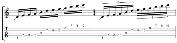 C Major Notpeggio II Positional