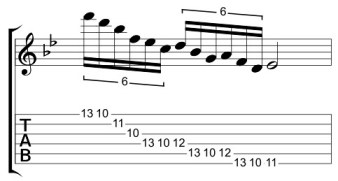 Bb Major arpeggio w. encircling